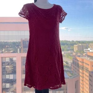 Red Lace Mini Dress Size S